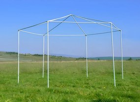 Градинска беседка с мрежа против комари 2 x 2 м Бял