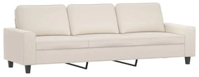348998 vidaXL 3-местен диван, бежово, 210 см, микрофибърен плат