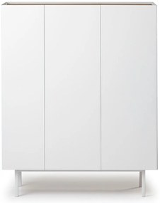 Бял висок скрин от декор от дъб 95x120 cm Arista – Teulat