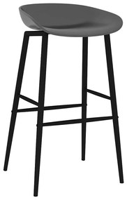 248157 vidaXL Бар столове, 2 бр, сиви
