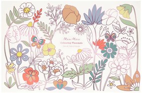 Хартиени подложки за хранене в комплект 8 бр. 28x42.5 cm Butterflies &amp; Flowers – Meri Meri