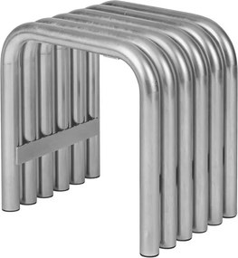 Градински стол метален в сребрист цвят Nokk – noo.ma