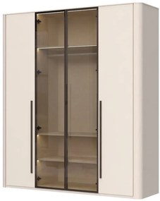Гардероб Dutchess четирикрил 2 стъкло