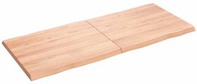 363966 vidaXL Плот за маса светлокафяв 140x60x(2-4) см обработен масивен дъб