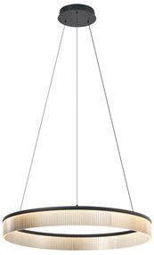 Модерен висящ лампион черен 78 см вкл. LED 3-степенно димируем - Anello Chandelier