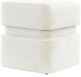 Кремава кадифена табуретка Piazza – Light &amp; Living