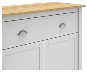 Висок скрин от бял/натурален бор 90x110 cm Misti - Marckeric