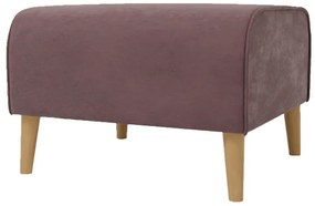 Розова кадифена табуретка за крака Carole - Ropez