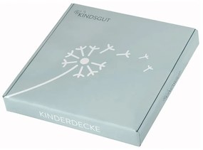 Розово-сиво памучно бебешко одеяло Зигзаг, 80 x 100 cm - Kindsgut