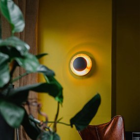 Стенна лампа в стил арт деко черна със злато - Emilienne