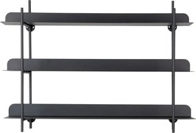 Черен на няколко нива метален стенен рафт 60 cm Riqueza Tres – PT LIVING