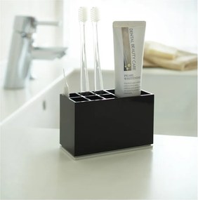 Черна пластмасова стойка за четки за зъби Mist – YAMAZAKI