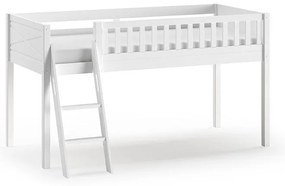 Бяло повдигнато легло от бор 90x200 cm SCOTT - Vipack