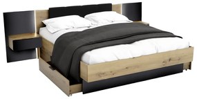 Двойно легло DOTA + легло с табла и плот с нощни шкафчета, 160x200
