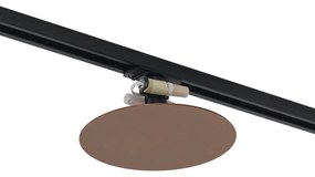 Модерна бронзова таванна лампа за 1-фазна релсова система 2-лампи - Iconic Pulley