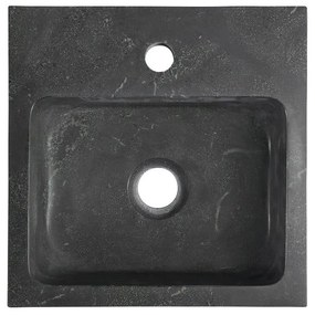 Черен каменен малък умивалник 30x30 cm Blok – Sapho