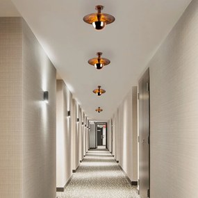 Висящо осветително тяло в меден цвят с метален абажур ø 38 cm Kurt – Opviq lights