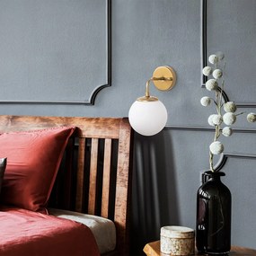 Стенна лампа в златисто Horn – Opviq lights