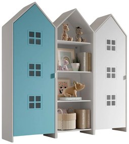 Отворен детски гардероб в бял исветлосин цвят 173x171,5 cm CASAMI BRUGES – Vipack