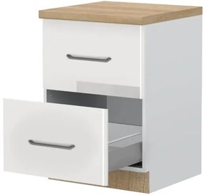Подов шкаф Modena R-60-2MBOX-White - Gray light