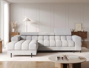 Ъглов диван Freyia-Светлосив-Ляв