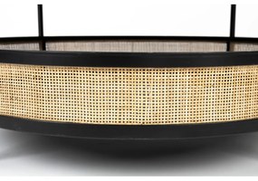 Kръгла масичка за кафе в черен и естествен цвят ø 80 cm Makoto – White Label