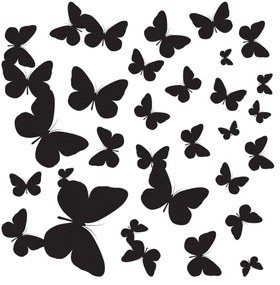 Декоративни стикери за стена Butterflies Silhouettes Ango