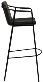 Черен бар стол от изкуствена кожа, височина 95 cm Boto - DAN-FORM Denmark