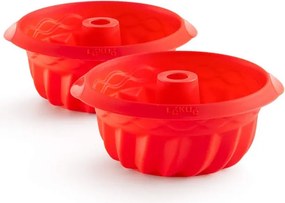 Комплект 2 бр форми за печене Lekue 1010162, Ø15 см, 700 мл, От -60 до +220C, Платинен силикон, Червен