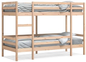3284221 vidaXL Двуетажно легло без матрак 90x190 cm Масивна дървесина Бор