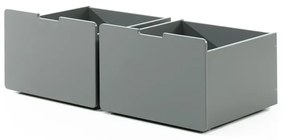 Сиви чекмеджета за под детско легло 2 бр Pino - Vipack