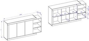 Бюфет Jay 3D-Length: 220 cm