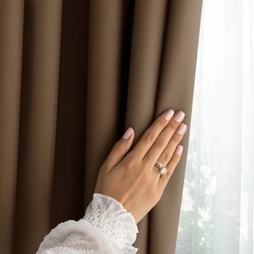 Кафяво затъмняващо перде 140x250 cm Carli Tie – Restilo