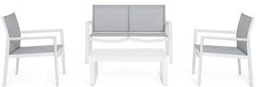 Бял алуминиев градински комплект от за отдих за 4 Kallen – Bizzotto