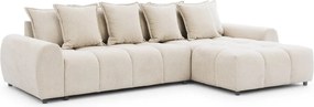 Бежов ъглов диван (десен ъгъл) Albane – Ropez