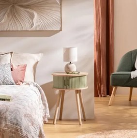 Нощно шкафче atmosphera Nysos,54x40x40 cm - Зелен