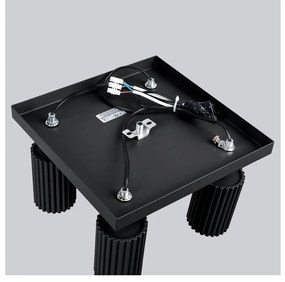 Черно осветително тяло за таван 25x25 cm Gleam – Sollux