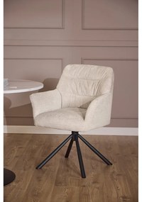 Бежов тапициран трапезен стол с подлакътници Alonso – Actona