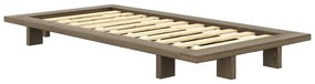 Кафяво единично легло от масивен бор с включена подматрачна рамка 90x200 cm Japan – Karup Design