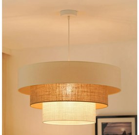 Brilagi - Полилей DENVER LUNETA 1xE27/15W/230V пр. 60 беж/кафяв/крем