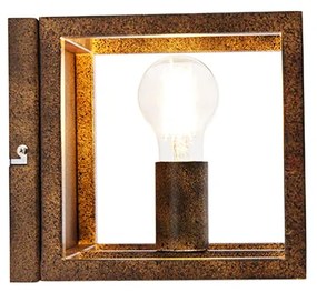 Индустриален стенен аплик ръждяво кафяв - Cage