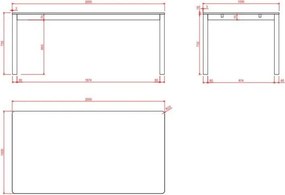 Сгъваема трапезна маса от дъб в естествен цвят 100x200 cm Atlantic – Actona