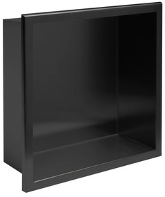 Вграден рафт за баня  30x30 matte black