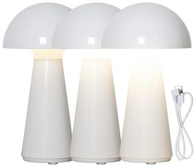 Бяла LED настолна лампа с възможност за димиране (височина 28 cm) Mushroom - Star Trading