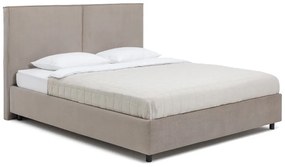 Двойно тапицирано кафяво-сиво легло с място за съхранение и включена подматрачна рамка 160x200 cm Myra Bold – Bonami Selection