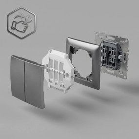 Двоен Ключ с Рамка OSTE JNH007-W GREY