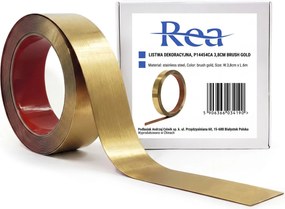 Самозалепваща декоративна лайсна Rea P14454CA 3,8cm Brush Gold