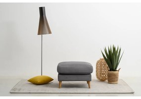 Тъмносива табуретка от рипсено кадифе Paris – Scandic