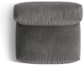 Сив кадифен модул за диван (среден модул) Martina – Micadoni