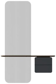 Антрацитен/кафяв комплект за коридор в дъбов декор One More Look - UMAGE